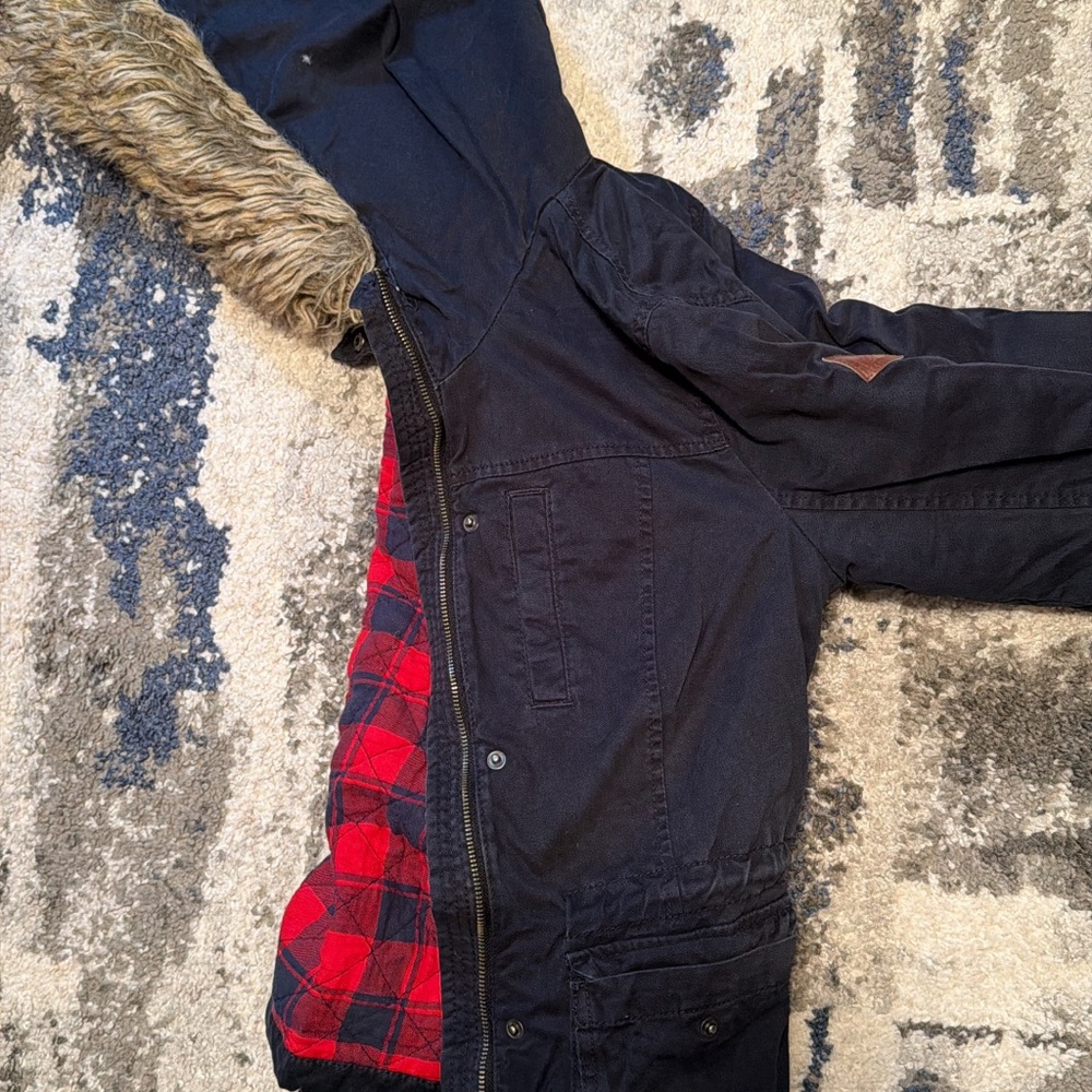 Hollister Black and Red Ski Jacket